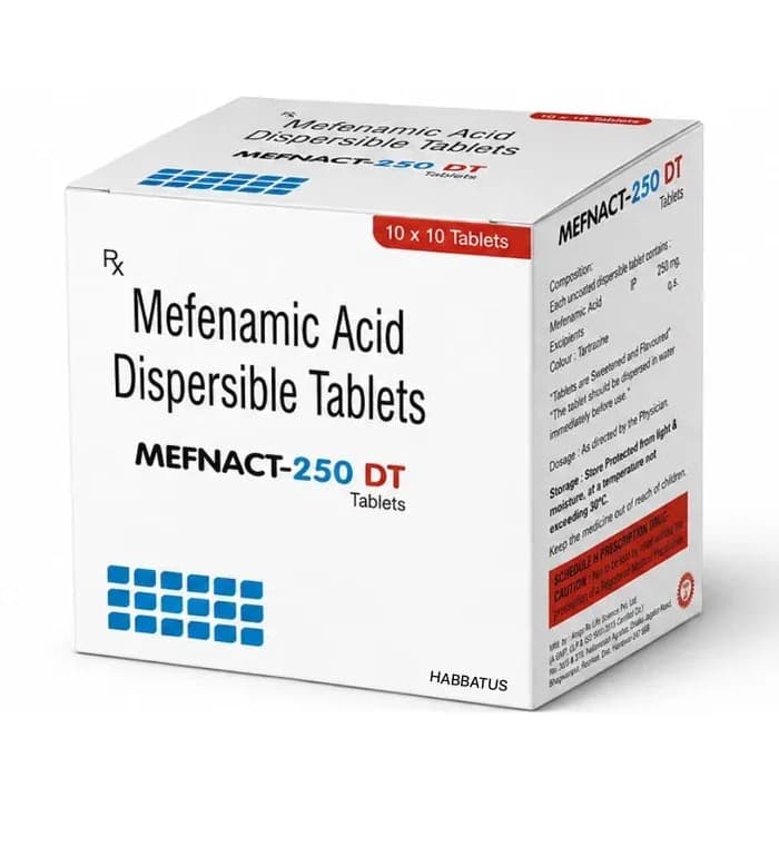 Mefnact-250 DT tablet carton
